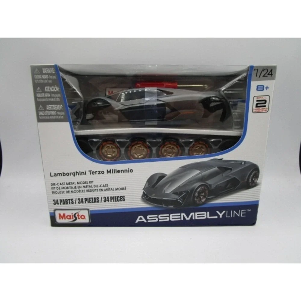 Maisto 1:24 Assembly Line Lamborghini Terzo Millennio Die Cast Model 34 Pieces